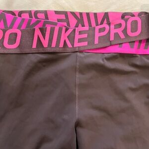 Nike Pro  Gray and Pink Leggings